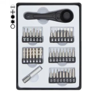1 Mini-Ratschen-Satz, 40-teilig. Mit 4mm-MiniBit-Einsätzen ( 12