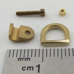 D-Ring Mit Befestigungsmaterial, Messing-Feinguss. Fertig 7