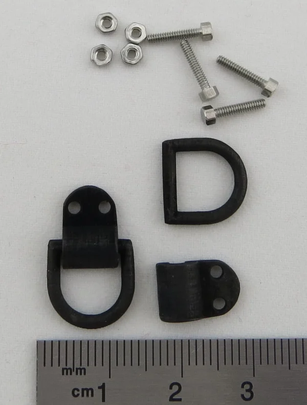 D-Ringe (2 St.) Mit Befestigungsmaterial, Messing-Feinguss 1