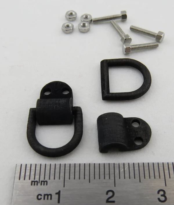 D-Ringe (2 St.) Mit Befestigungsmaterial, Messing-Feinguss 3
