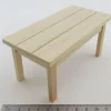 1x Gartentisch 13×6,4x6cm, Höhe 6cm. 64mm Tief. Holz, Natur 7