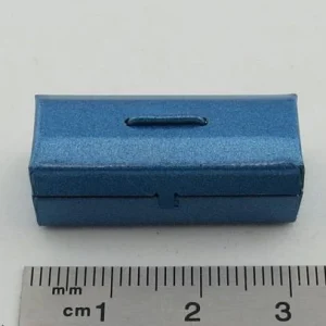 1x Werkzeugkiste 30mm Lang, Metall. Blau Lackiert, Aufklappb 9