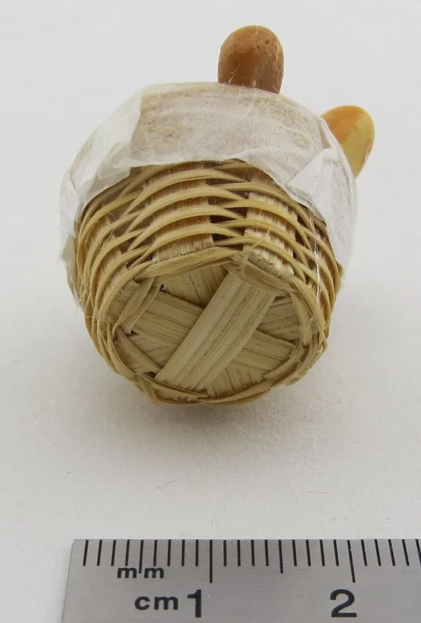 1 Korb Mit Brot Und Brötchen (Set). Korb Ca. 30mm Durchmesse 4