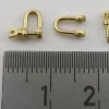 Schäkel Ca. 7x4mm, Bolzendurchmesser Ca. 1mm, Messing 5