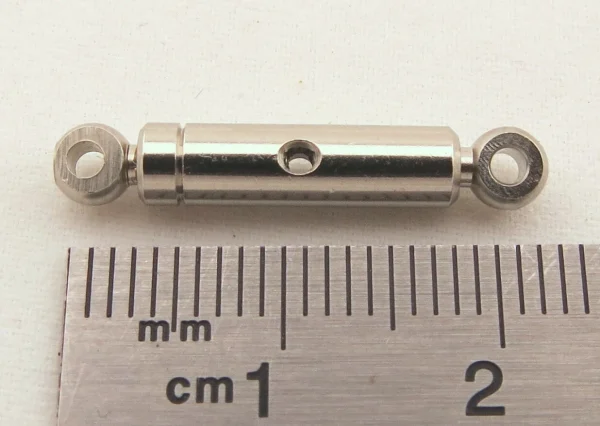 Spannschloss M2 (Alu), Mit Gegenläufige Gewinde. Gesamtläng 1