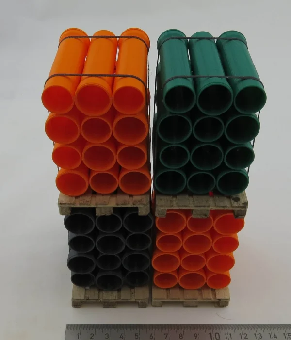 Kanalrohr-Palette Im Maßstab 1:14,5. GRÜNE Kanalrohre (3D-Dr 5