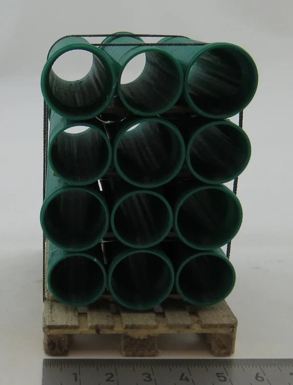 Kanalrohr-Palette Im Maßstab 1:14,5. GRÜNE Kanalrohre (3D-Dr 4