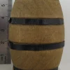 1 Holz-Fass 5,0cm Hoch, Braun, M.Metall- Ringen 5