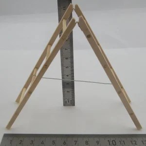 Holz-Bockleiter Ca 13cm, Mit Leder- Scharnieren 10