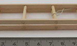 Holz-Bockleiter Ca 13cm, Mit Leder- Scharnieren 12