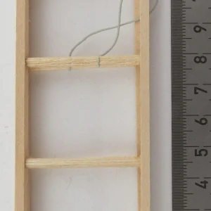 Holz-Bockleiter Ca 13cm, Mit Leder- Scharnieren 8