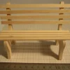 1x Park-Bank 12,5 Cm Breit (1:16) Holz, Naturbelassen, 13