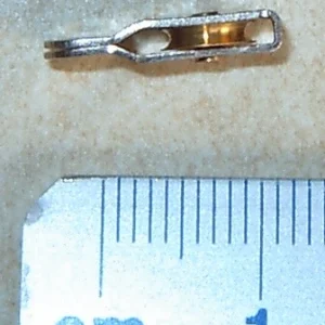 Block Mit 1 Rolle, Vernickelt (1 Stück) Ca. 15x6x3mm, 7