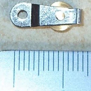 Block Mit 1 Rolle, Vernickelt (1 Stück) Ca. 15x6x3mm, 9