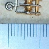 Doppelblock Mit 2 Rolle, Vernickelt (1 Stück) Ca. 9x3x5mm, 5