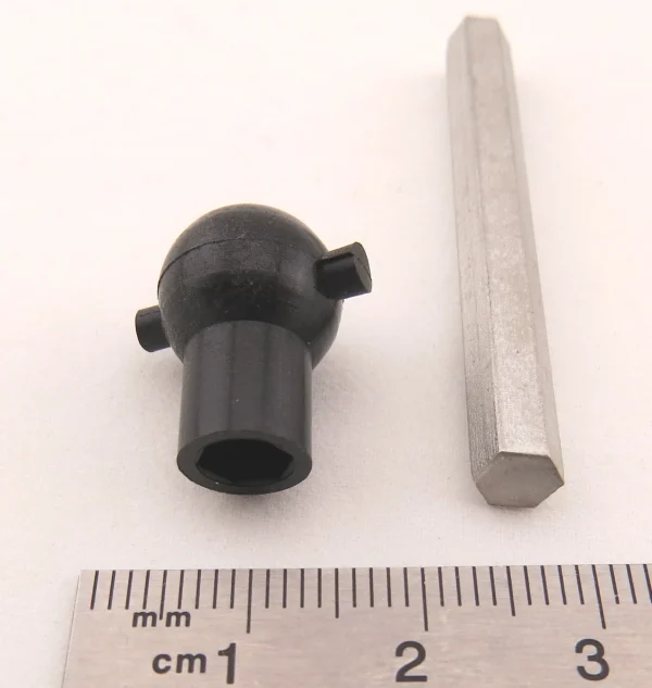 1x Verbindungswelle (120). Sechskantwelle SW5 47mm Lang Mi 4
