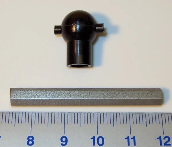 1x Verbindungswelle (120). Sechskantwelle SW5 47mm Lang Mi 1