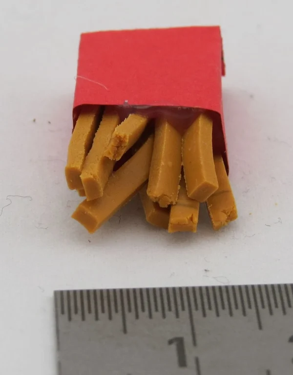 1 Tüte Pommes Frites. Ca. 13x22mm. -Nicht Zum Verzehr Geeign 3