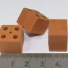 1 Satz Ziegel-Lochstein, Rot, 25 Stück. Je Ca. 15x15x12mm 7