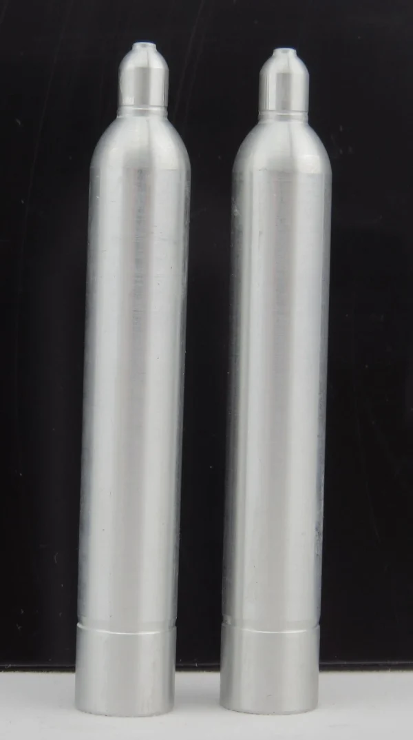 2 Gasflaschen 75x11mm, Alu, Gedreht. Vollmaterial 4