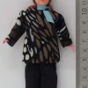 1x Biegepuppe FRAU Ca. 13cm Hoch Mit Buntem Kleid 7