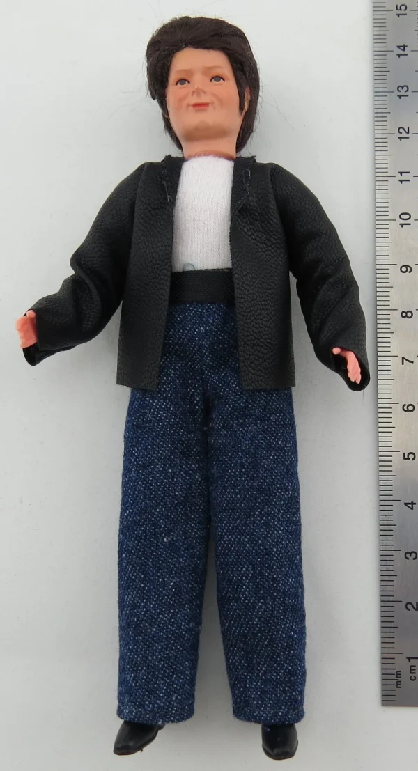 1 Biegepuppe MANN, Ca. 14cm Hoch Mit 50er-Jahre-Frisur 1