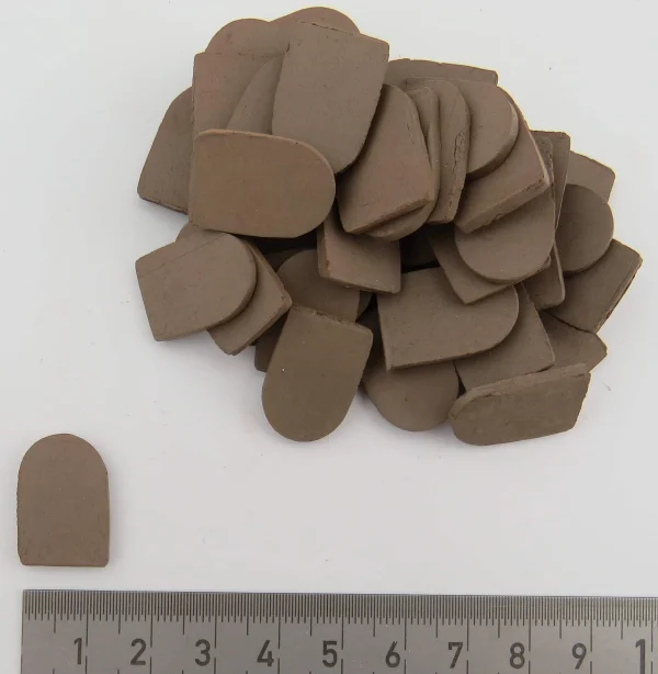 Dachziegel 2cm X 1,4cm, Schwarz, Beutel Mit 40 Stück 1