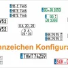 Euro-Kennzeichen-Set Konfigurator, 2 Wunschkennzeichen 7